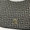 NWT Tommy Hilfiger TH Monogram Small Half-Moon Shoulder Bag Purse Cream Black