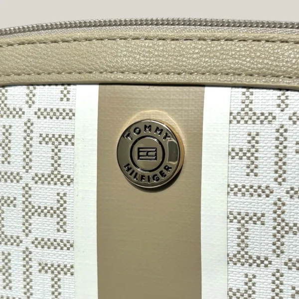 NWT Tommy Hilfiger Crossbody Beige TH Logo Small Shoulder Purse Bag