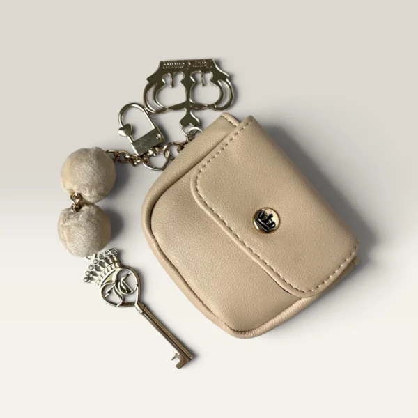 NWT Juicy Couture Sparkle Royal Satchel Buff Beige Velour Handbag Purse