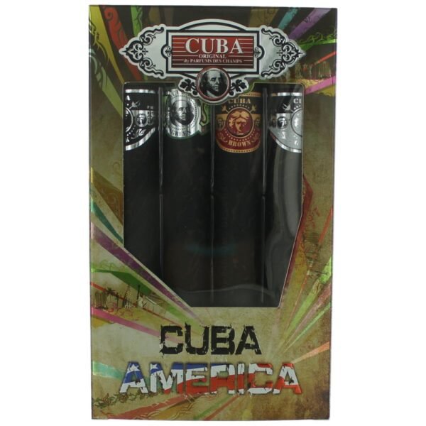 amgcubanew-1.jpg Cuba America by Cuba, 4 Piece Gift Set men with Black, Grey, Green & Brown