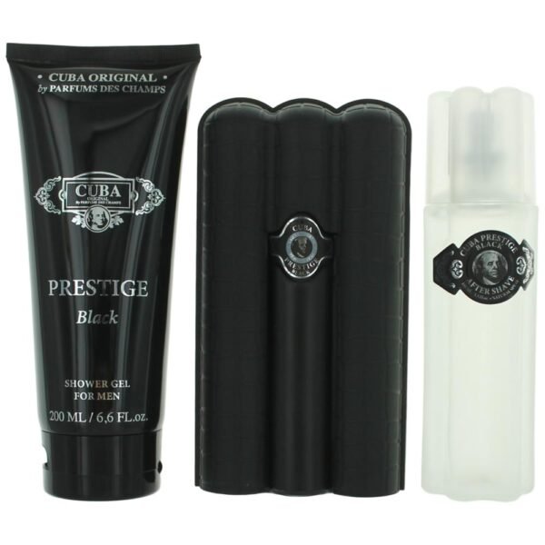 amgcubpb3s.jpg Cuba Prestige Black by Cuba, 3 Piece Gift Set for Men