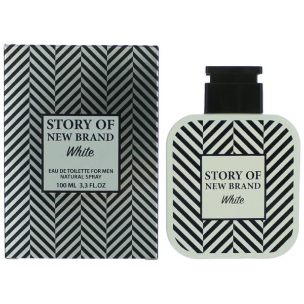 amstnbw34s.jpg Story of New Brand White by New Brand, 3.3 oz EDT Spray for Men