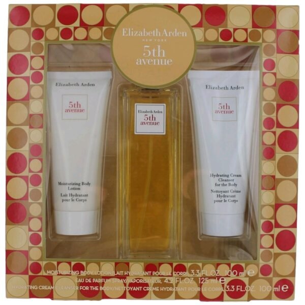 awgfif3b.jpg 5th Avenue by Elizabeth Arden, 3 Piece Gift Set women with Cleanser