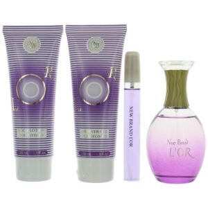 awglornb4n.jpg L'or by New Brand, 4 Piece Gift Set for Women