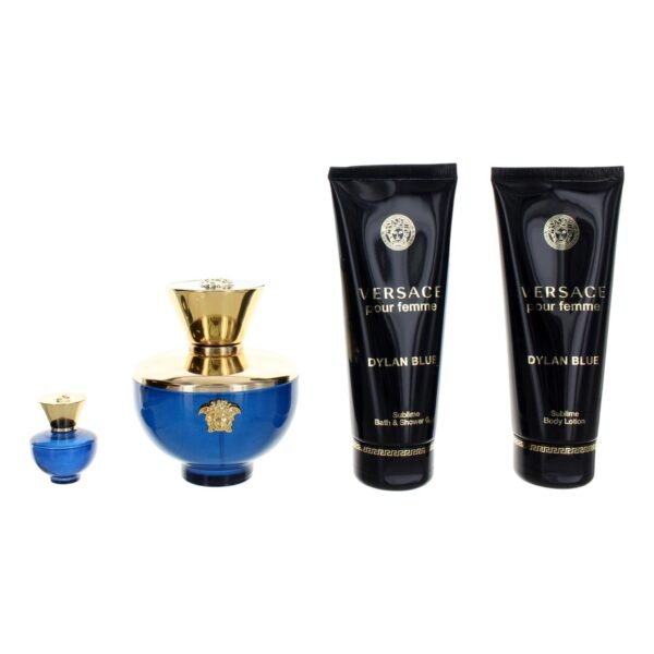 awgverdb4.jpg Versace Pour Femme Dylan Blue by Versace, 4 Piece Gift Set for Women