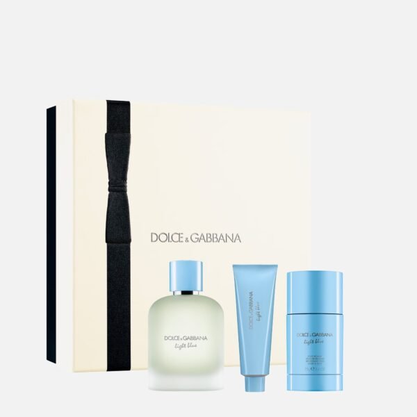 bmdolc33s1.jpg Light Blue by Dolce & Gabbana, 3 Piece Gift Set for Men with 3.38 oz Eau De Toilette Spray