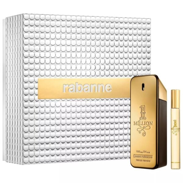 One Million by Paco Rabanne, 2 Piece Gift Set for Men with 3.4 oz Eau De Toilette Spray [bmpaco23s2]