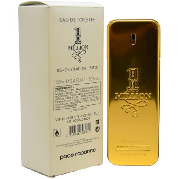 bmpaco34s.jpg One Million by Paco Rabanne, 3.4 oz Eau De Toilette Spray for Men Tester
