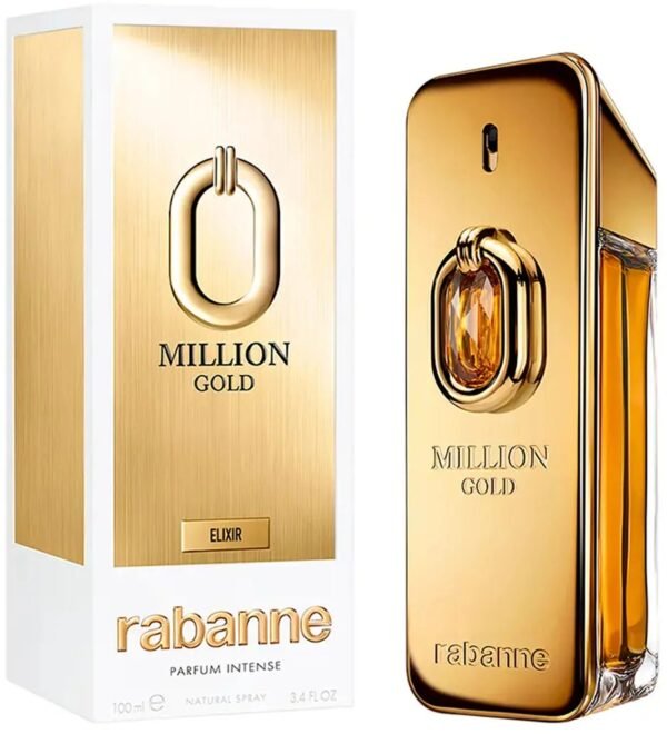 bmpaco34s2.jpg Million Gold Elixir by Paco Rabanne, 3.4 oz Eau De Parfum Spray Intense for Men