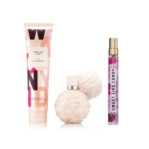 Sweet Like Candy by Ariana Grande, 3 Piece Gift Set for Women with 1.7 oz Eau De Parfum Spray