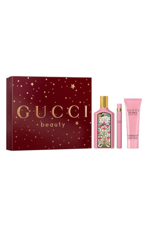 bwgucc33s.jpg Flora Gorgeous Gardenia by Gucci, 3 Piece Gift Set for Women with 3.3 oz Eau De Parfum Spray