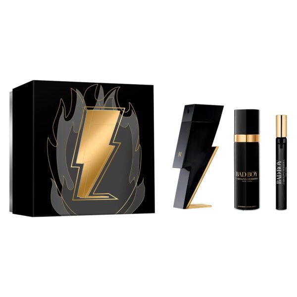bxcaro33s.jpg Bad Boy by Carolina Herrera, 3 Piece Gift Set for Men