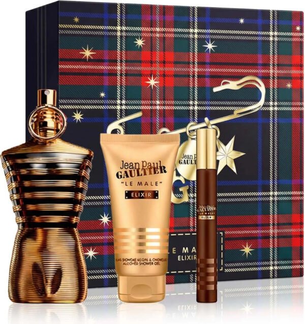 bxjean34s1.jpg Le Male Elixir by Jean Paul Gaultier, 3 Piece Gift Set for Men