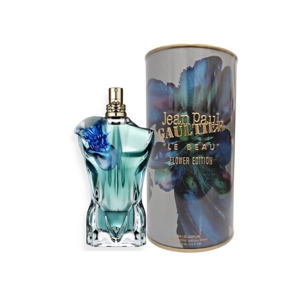 bxjean42s1.jpg Le Beau Flower Edition by Jean Paul Gaultier, 4.2 oz Eau De Parfum Spray for Men