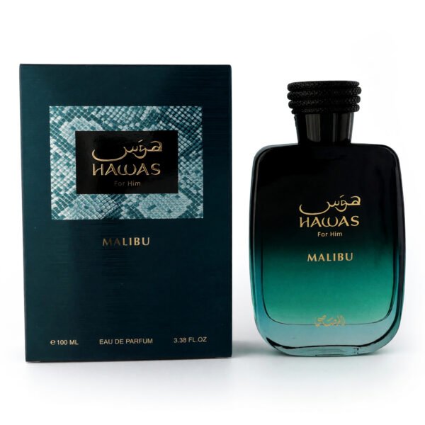 bxrasa33s4.jpg Hawas Malibu by Rasasi, 3.4 oz EDP Spray for Men