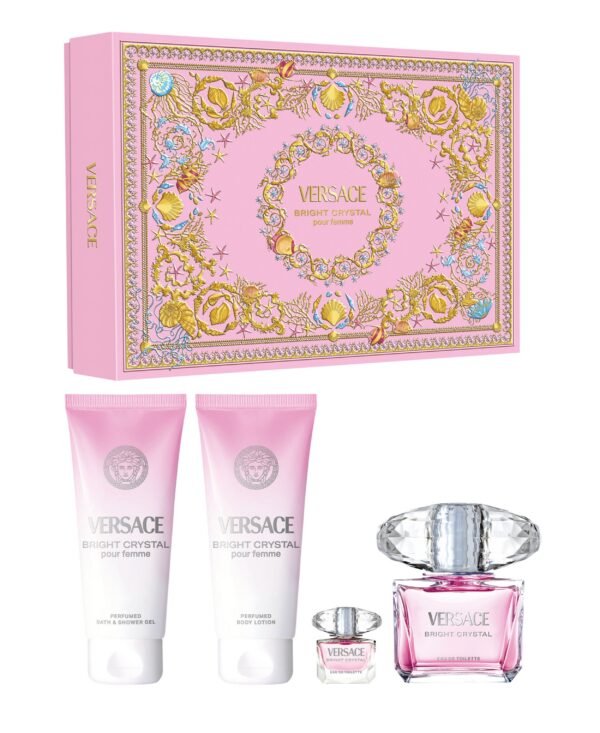 Bright Crystal by Versace, 4 Piece Gift Set for Women