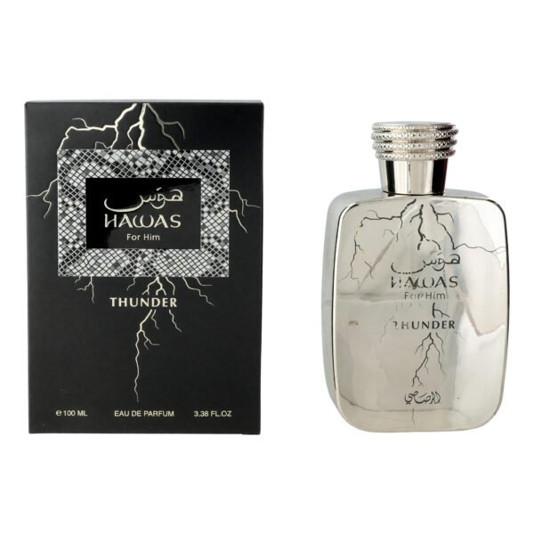 bxrasa10s9.jpg Hawas Thunder by Rasasi, 3.4 oz EDP Spray for Men